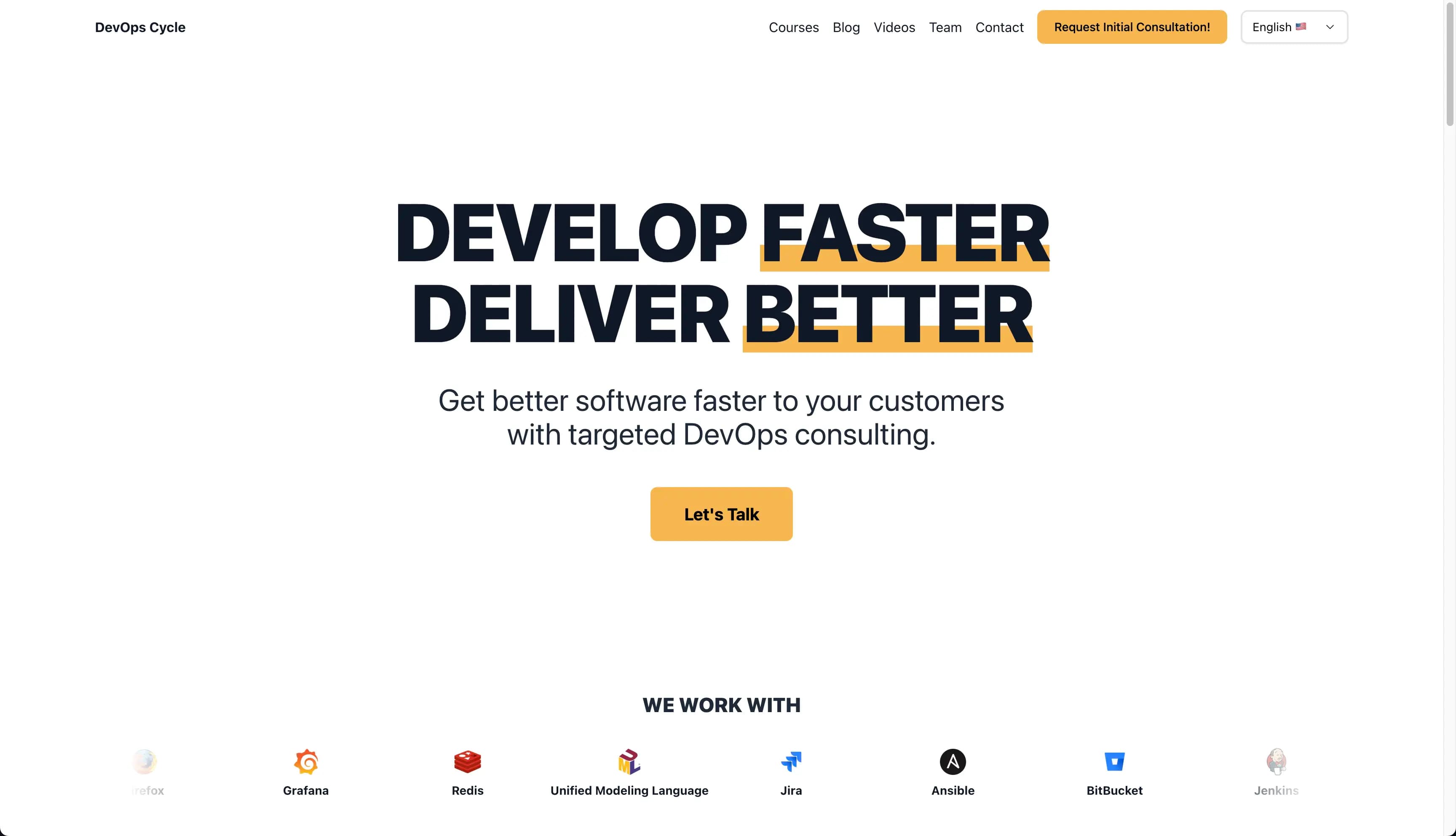 DevOpsCycle consulting and learning platform interface